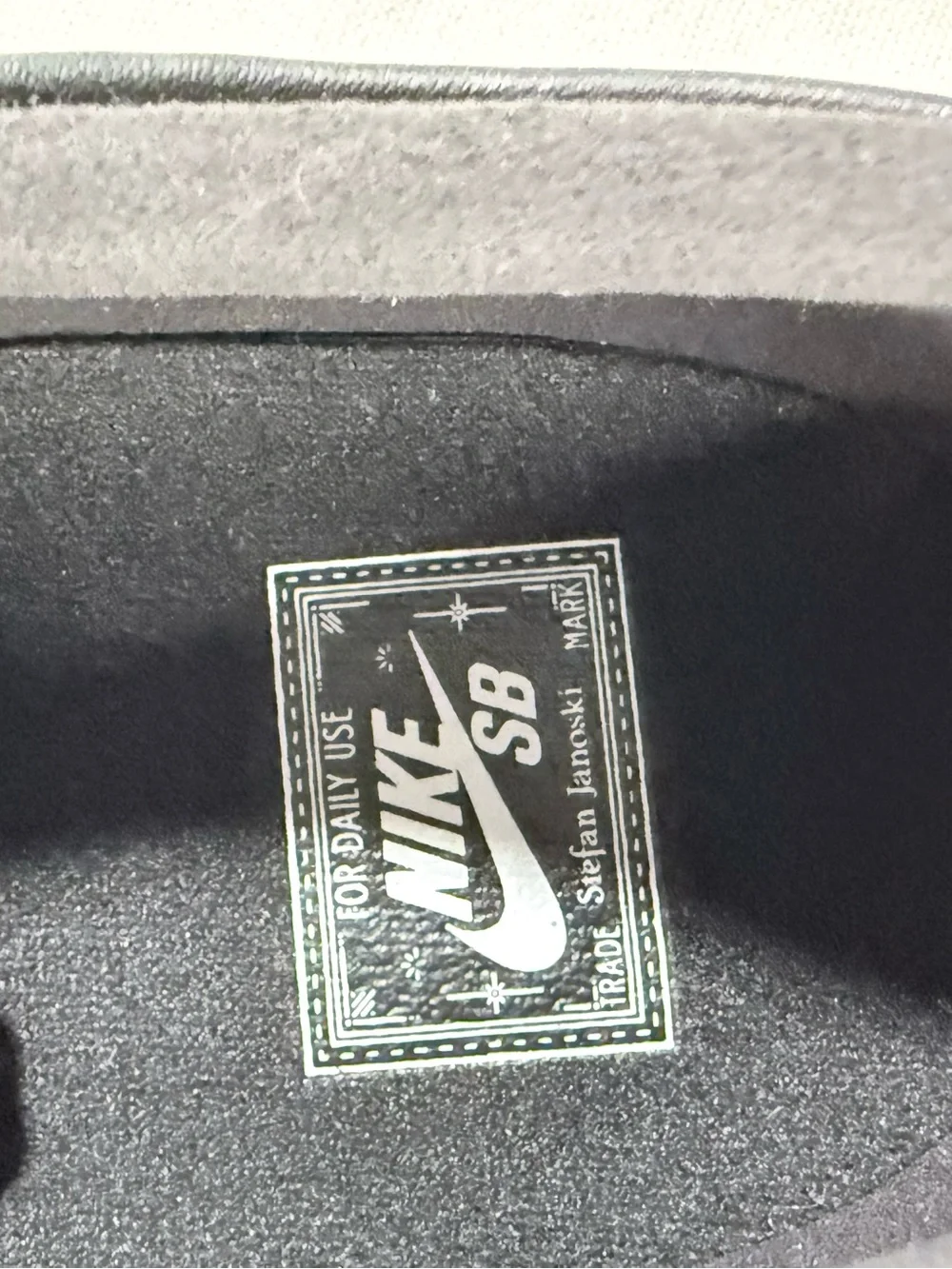 Nike SB Zoom Janoski OG+ Black and White Suede Skate Sneakers with foam and cork